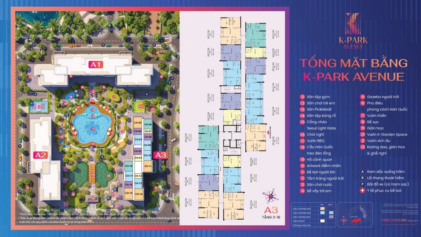 Tổng mặt bằng A3 the k park avenue