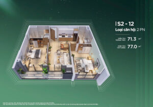 Căn hộ 2 phòng ngủ The Sentosa Vinhomes Star City